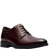 CLARKS  MENS  SHOE - BLACK LEATHER